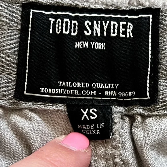 TODD SNYDER GRAY PULL ON PANTS SIZE XS EFFORTLESS COMFORTABLE CLASSIC STYLISH